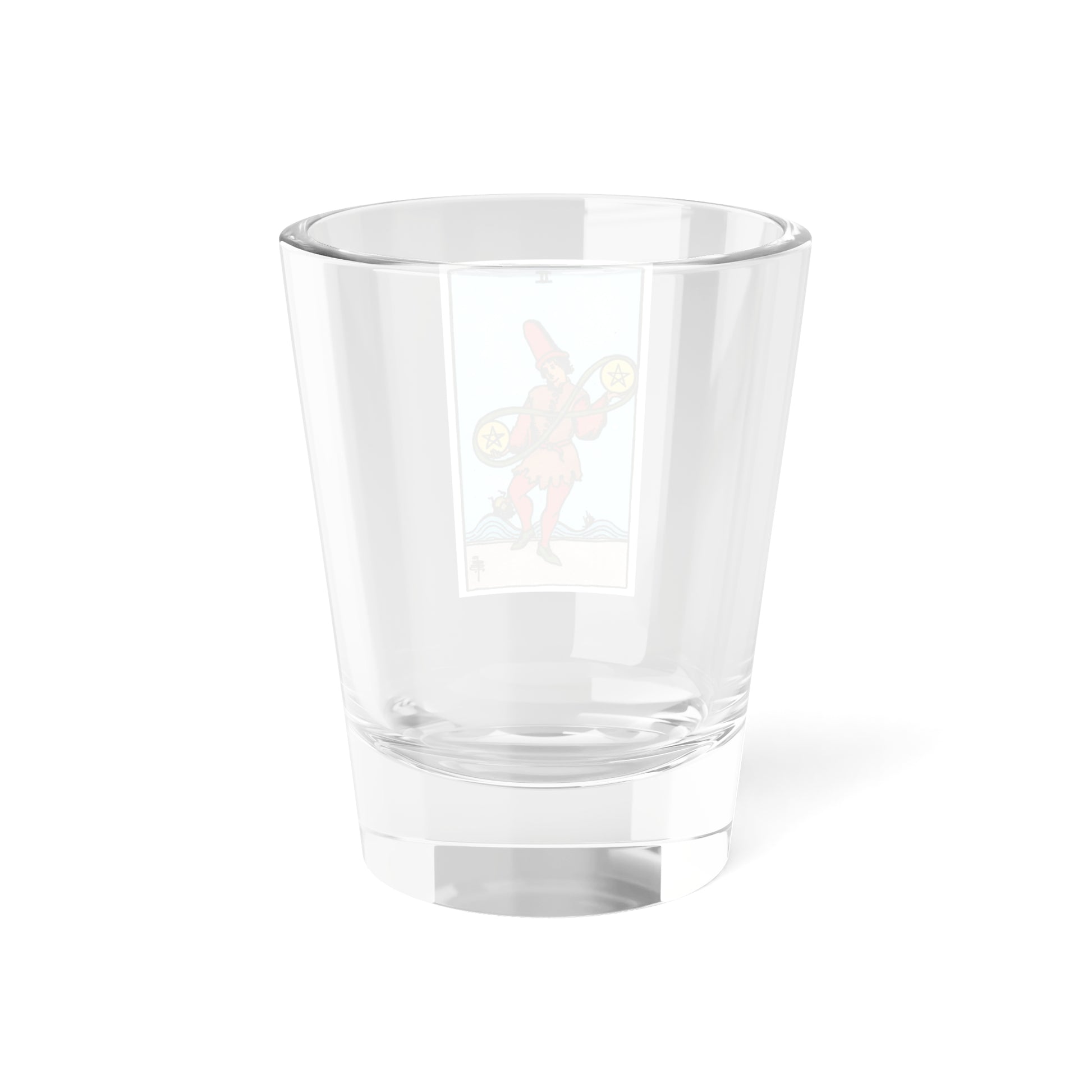 The 2 of Pentacles (Tarot Card) Shot Glass 1.5oz-Go Mug Yourself