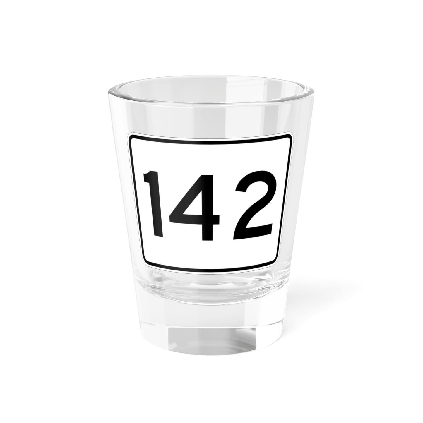 MA Route 142 (Massachusetts) (Road Sign) Shot Glass 1.5oz