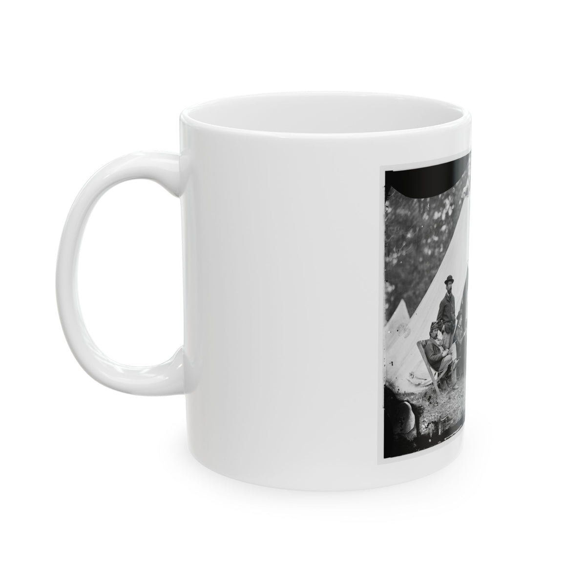 Fairfax Court House, Virginia. Capt. J.B. Howard, A.Q.M. And Group At Headquarters, Army Of The Potomac (U.S. Civil War) White Coffee Mug
