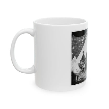 Fairfax Court House, Virginia. Capt. J.B. Howard, A.Q.M. And Group At Headquarters, Army Of The Potomac (U.S. Civil War) White Coffee Mug
