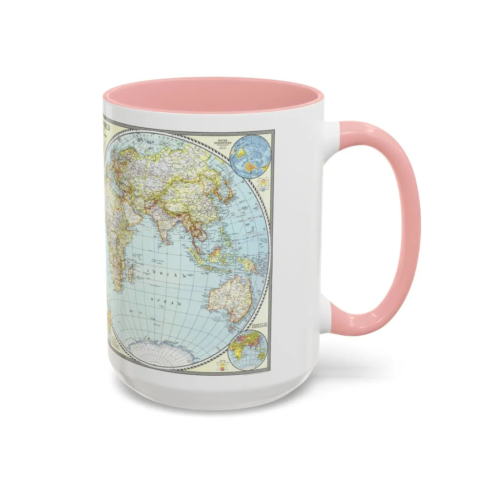 World Map (1941) (Map) Accent Coffee Mug-Go Mug Yourself