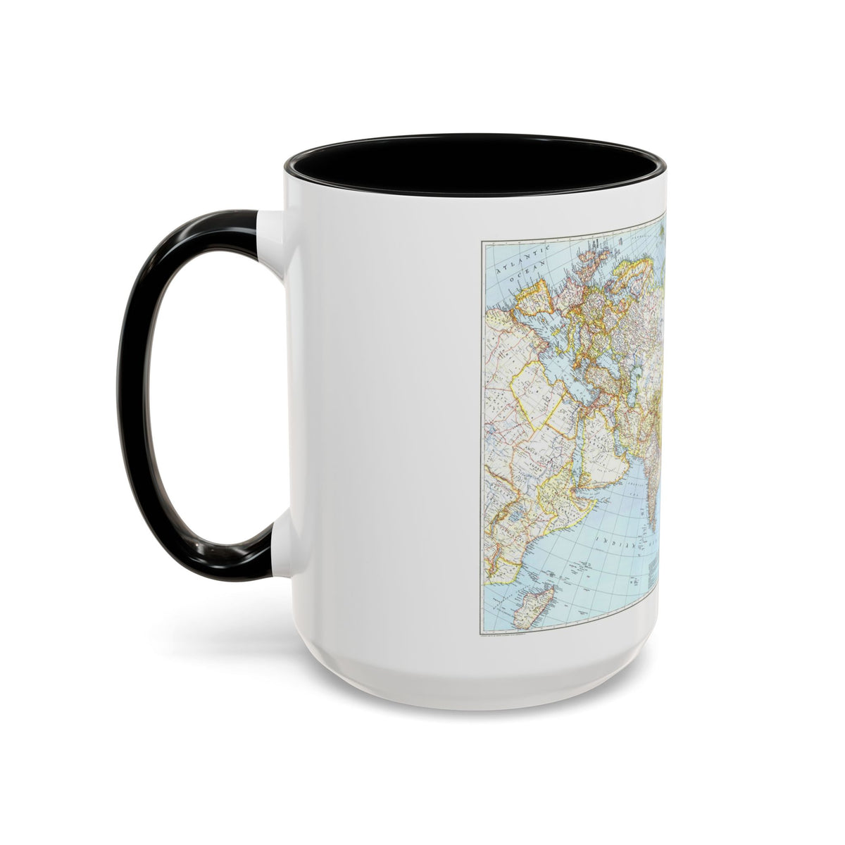 Asia and Adjacent Areas (1942) (Map) Accent Coffee Mug