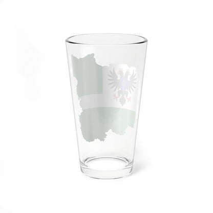 Flag-map of Chernihiv Oblast (Ukraine) Pint Glass 16oz