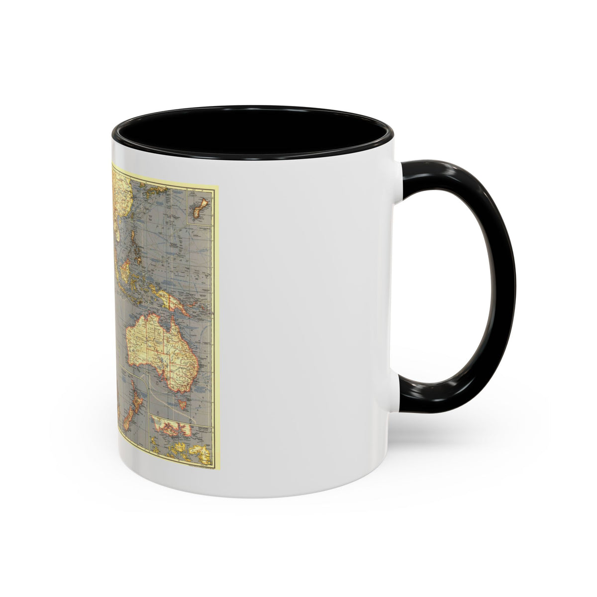Indian Ocean (1941) (Map) Accent Coffee Mug