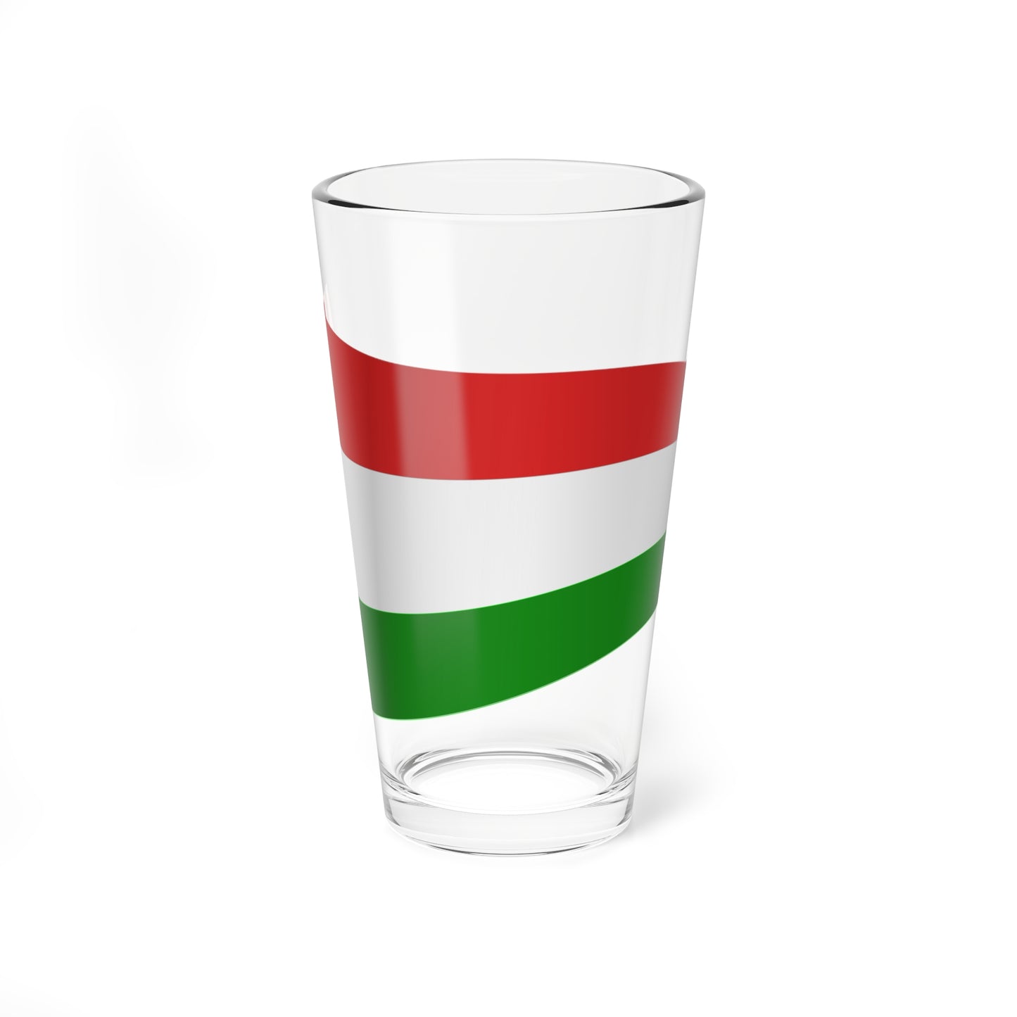 Hungary Flag - iconic waving (Hungary) Pint Glass 16oz