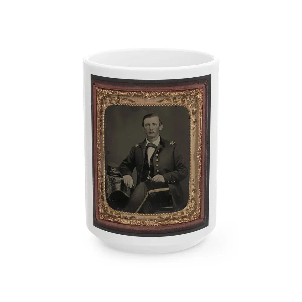 Captain James Dugan Gist Of General & Staff Confederate States Infantry Regiment In Uniform With South Carolina Volunteers Kepi (U.S. Civil War) White Coffee Mug-15oz-Go Mug Yourself