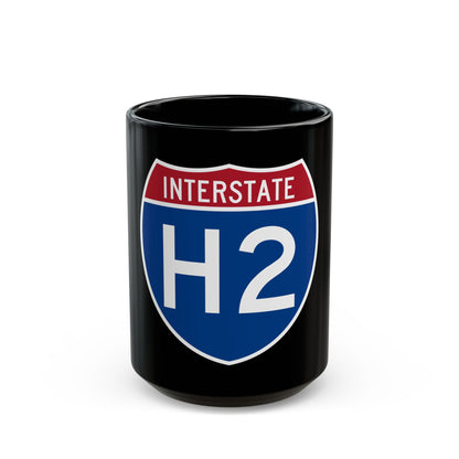 Interstate H2 (U.S. Highways) Black Coffee Mug