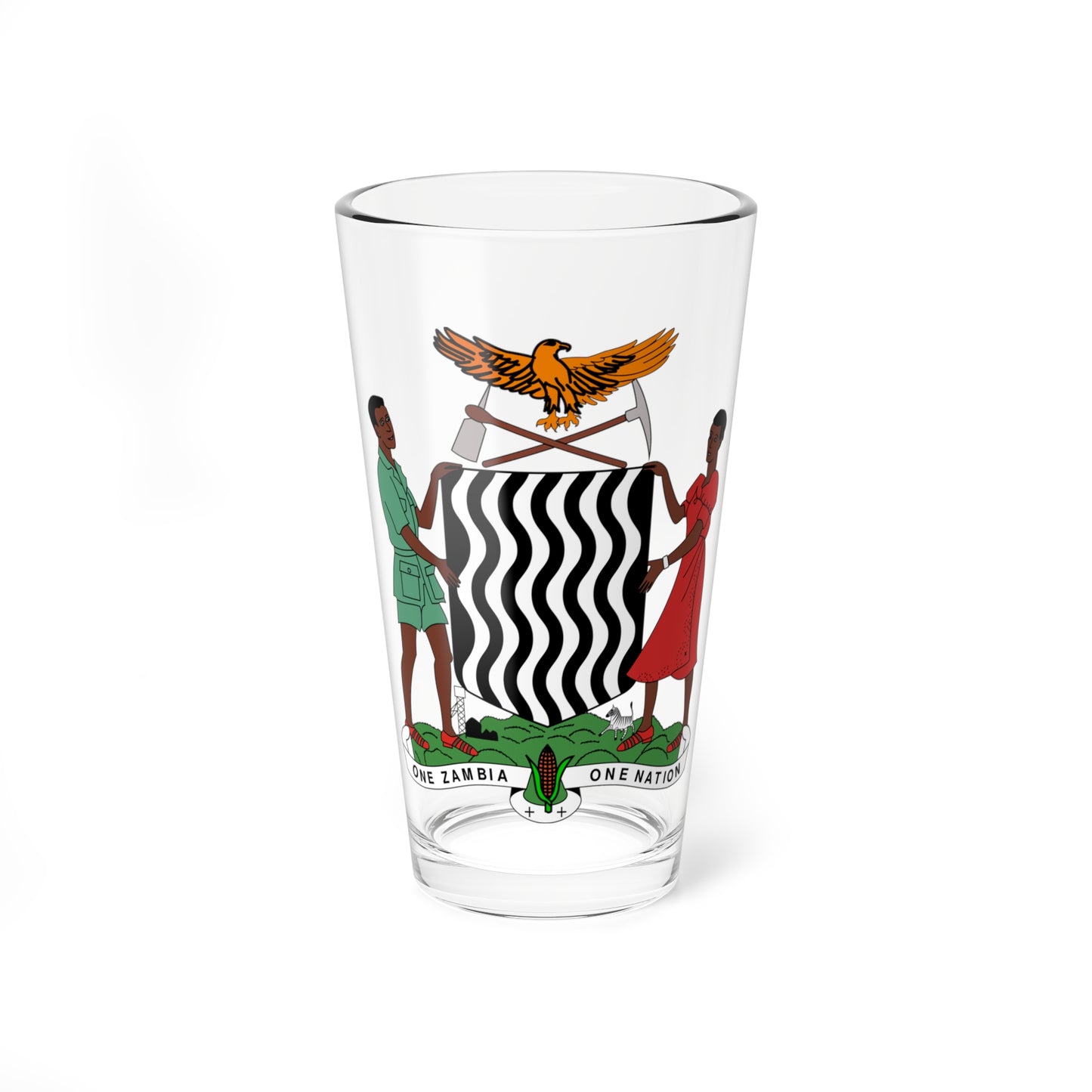 Coat of arms of Zambia (Zambia) (Coat of Arms) Pint Glass 16oz