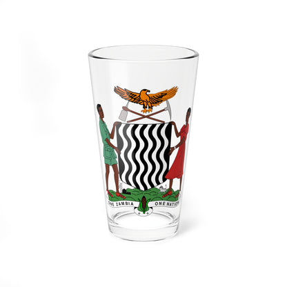 Coat of arms of Zambia (Zambia) (Coat of Arms) Pint Glass 16oz