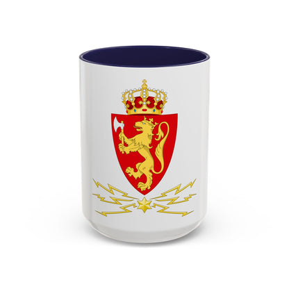 Coat of arms of the Norwegian Telegraph Administration - Accent Coffee Mug