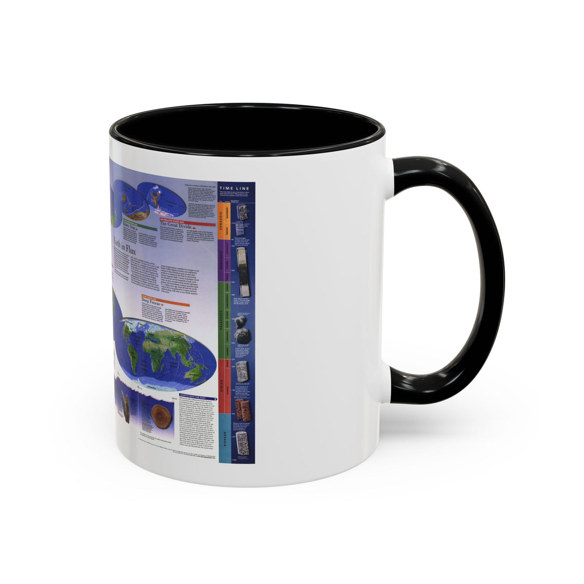 World Map - Physical Earth 2 (1998) (Map) Accent Coffee Mug
