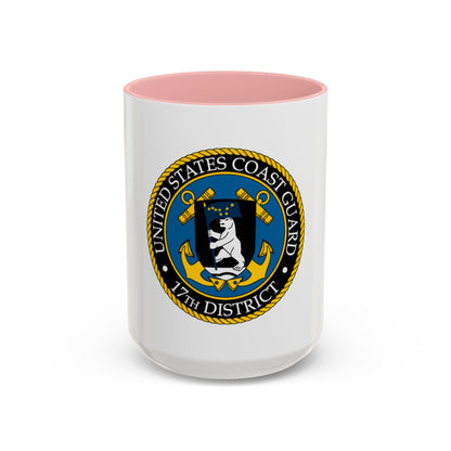 USCG 17th District (U.S. Coast Guard) Accent Coffee Mug