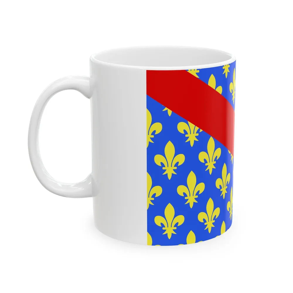 Flag of Allier France 2 - White Coffee Mug-Go Mug Yourself