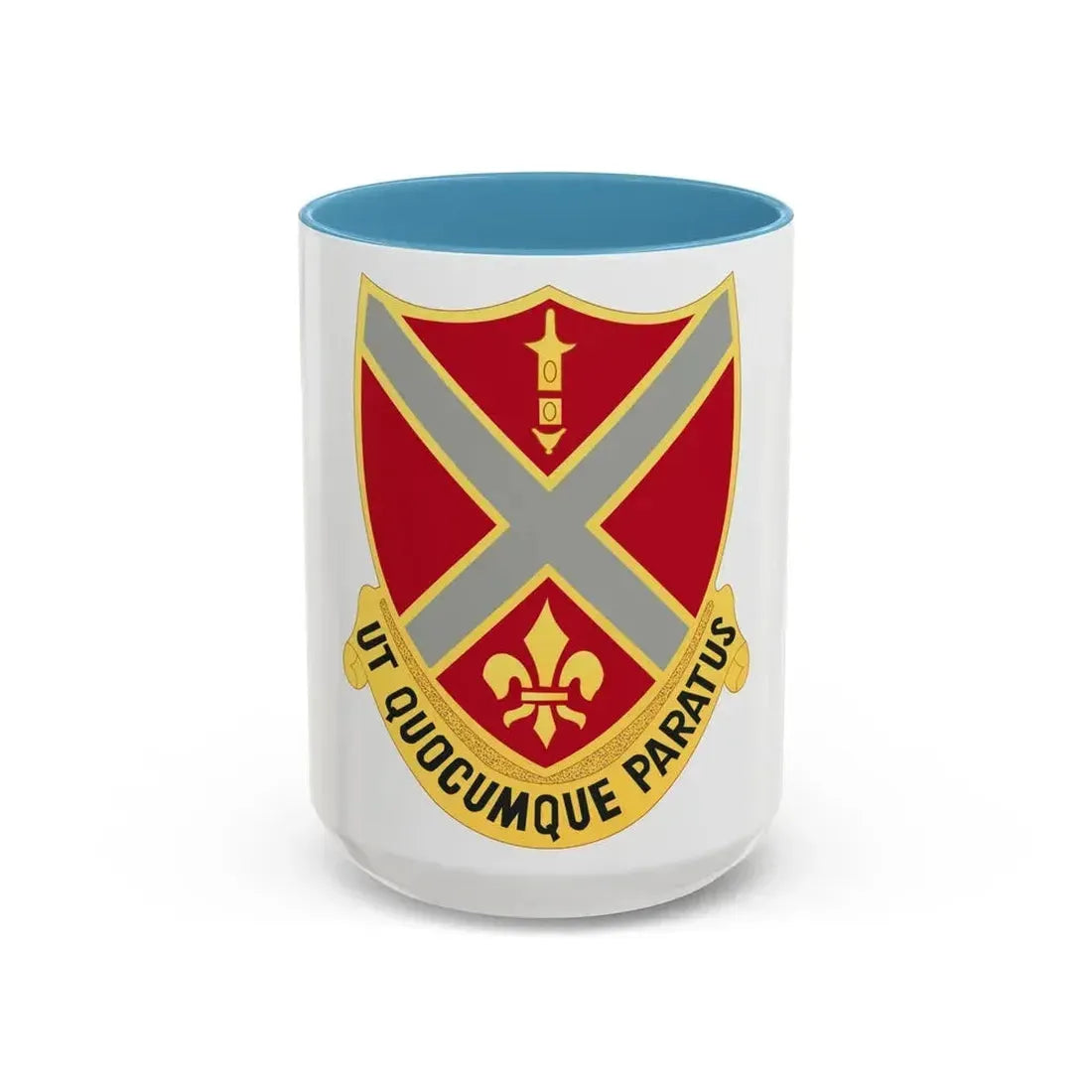 252nd Artillery Regiment (U.S. Army) Accent Coffee Mug 15oz Light Blue - Go Mug Yourself