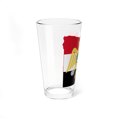 Flag map of Egypt 1952-1958 (Egypt) Pint Glass 16oz