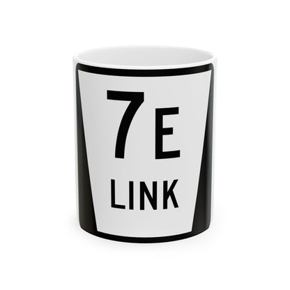N LINK 7E (Nebraska) (Road Sign) White Coffee Mug