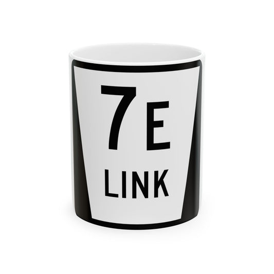 N LINK 7E (Nebraska) (Road Sign) White Coffee Mug