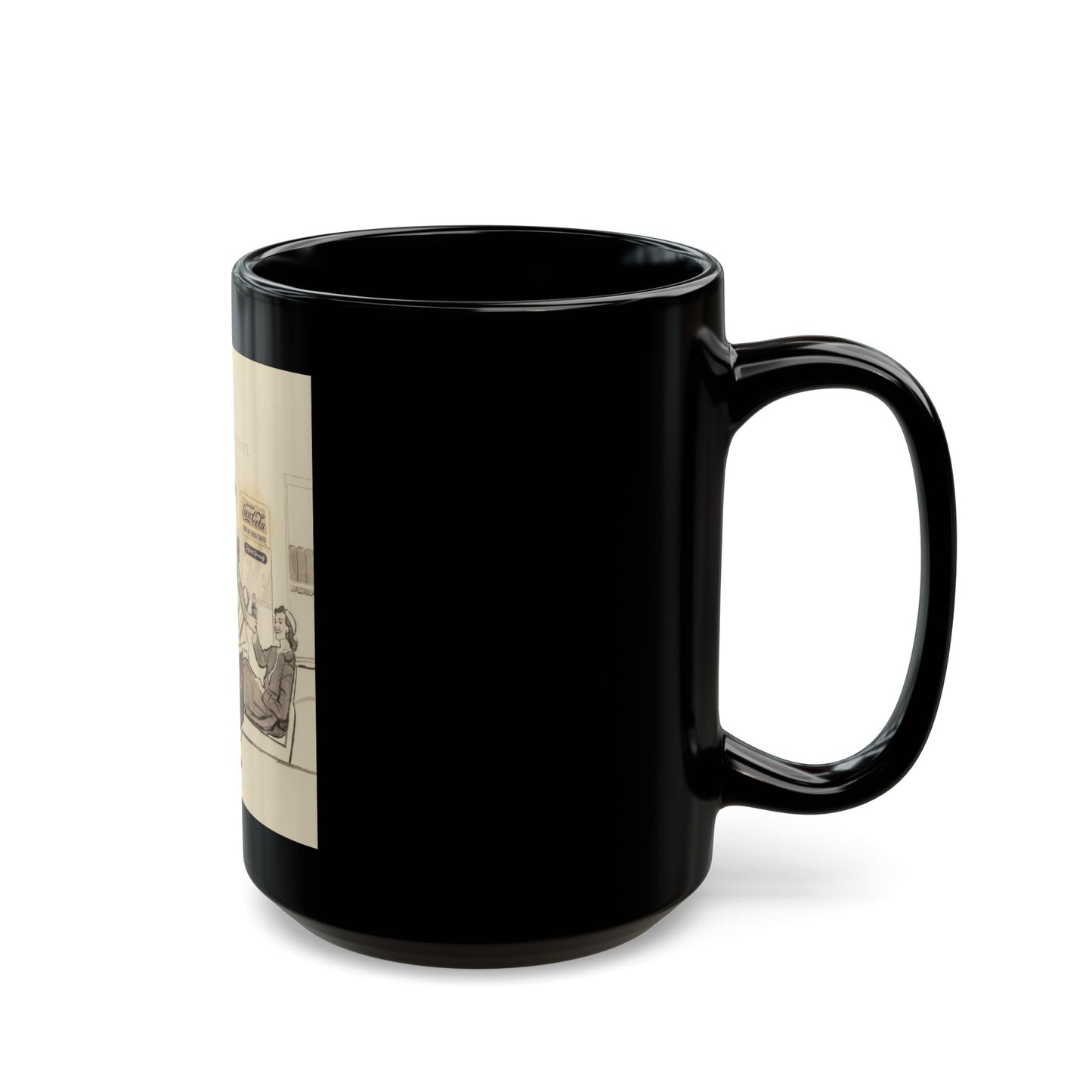 Group of Four Coca-Cola advertisements, 1960 (3) - Black Coffee Mug