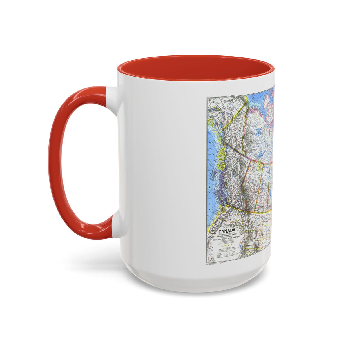 Canada (1972) (Map) Accent Coffee Mug