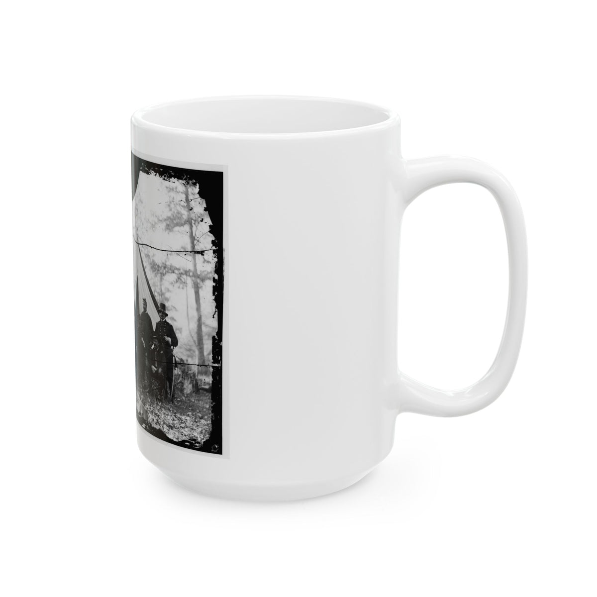 Washington, District Of Columbia (Vicinity). Gen. James A. Hall, Officers And Men Of Battery C & E, U.S. Artillery (U.S. Civil War) White Coffee Mug