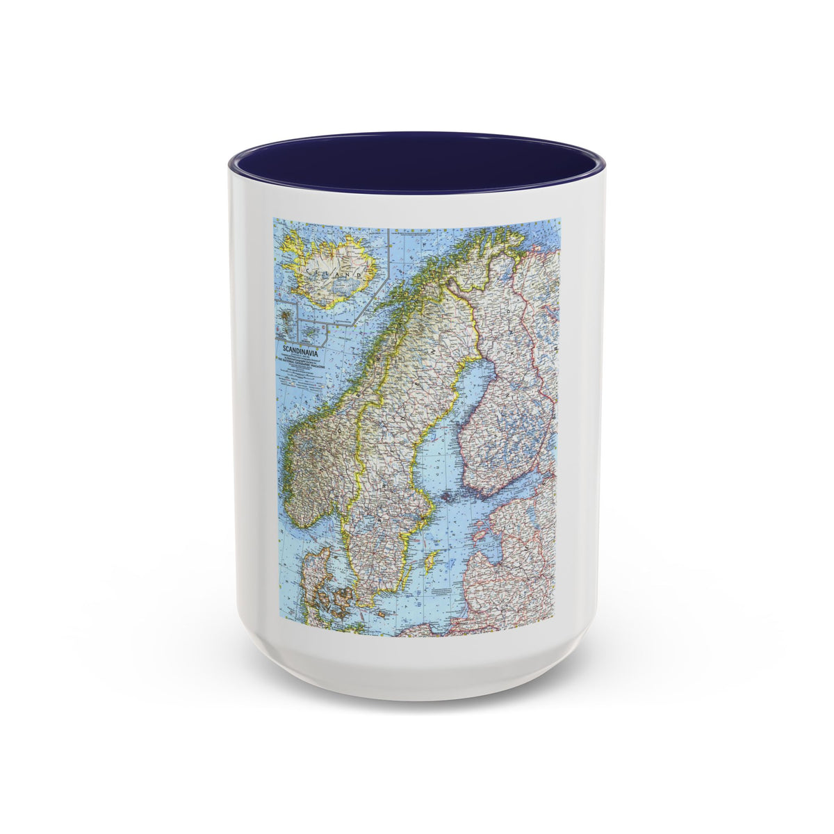 Scandinavia (1963) (Map) Accent Coffee Mug