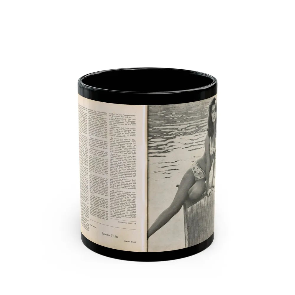 Pamela Tiffin #36 - 2 Mag. Pages (Vintage Female Icon) Black Coffee Mug-11oz-Go Mug Yourself