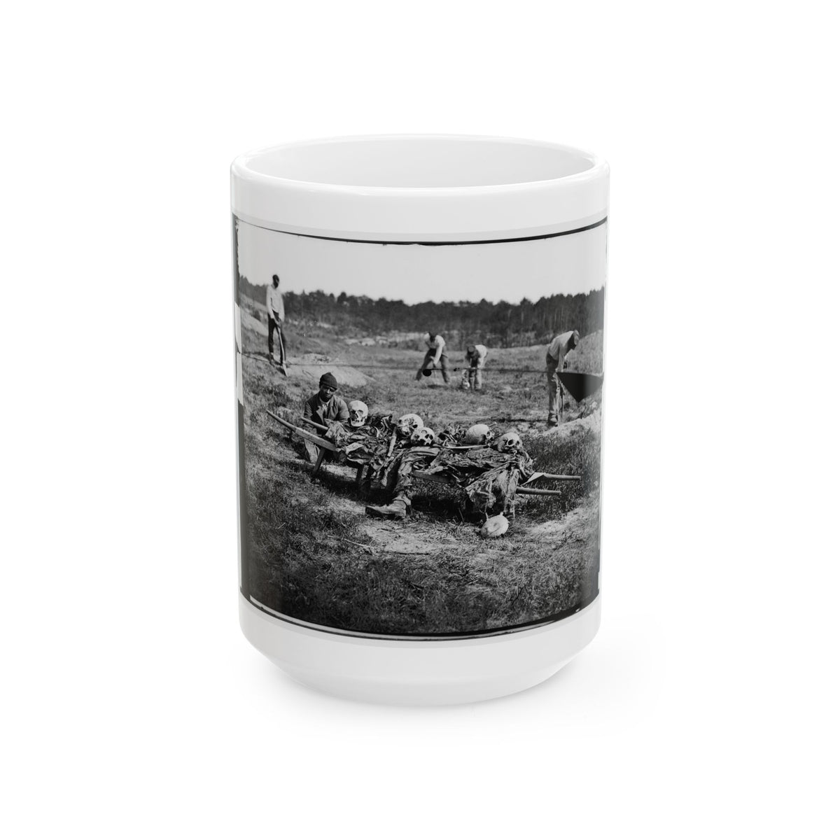 Cold Harbor, Va. African Americans Collecting Bones Of Soldiers Killed In The Battle (U.S. Civil War) White Coffee Mug