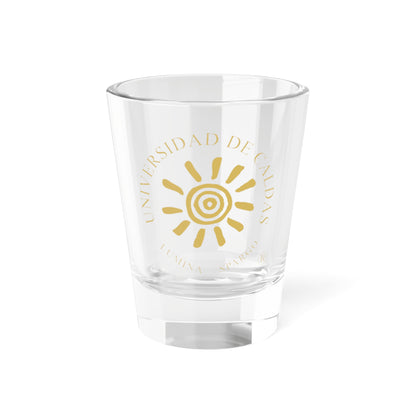 Logo de la Universidad de Caldas (Colombia) (Coat of Arms) Shot Glass 1.5oz