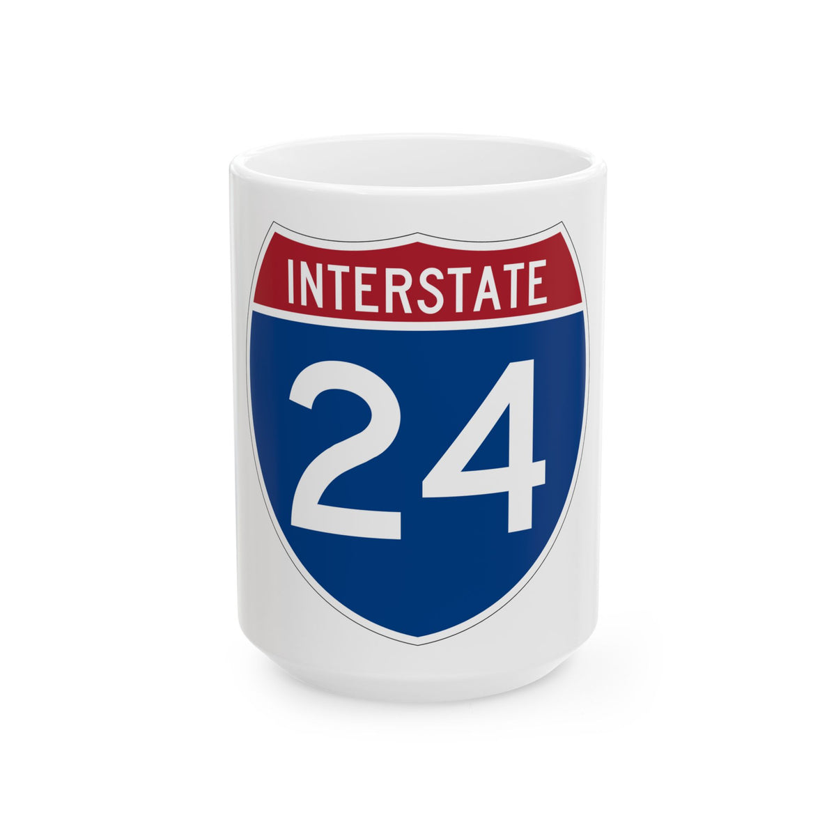 Interstate 24 (U.S. Highways) White Coffee Mug