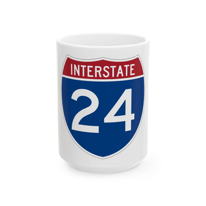 Interstate 24 (U.S. Highways) White Coffee Mug