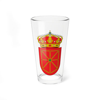 Escudo de Navarra medio punto (Spain) (Coat of Arms) Pint Glass 16oz