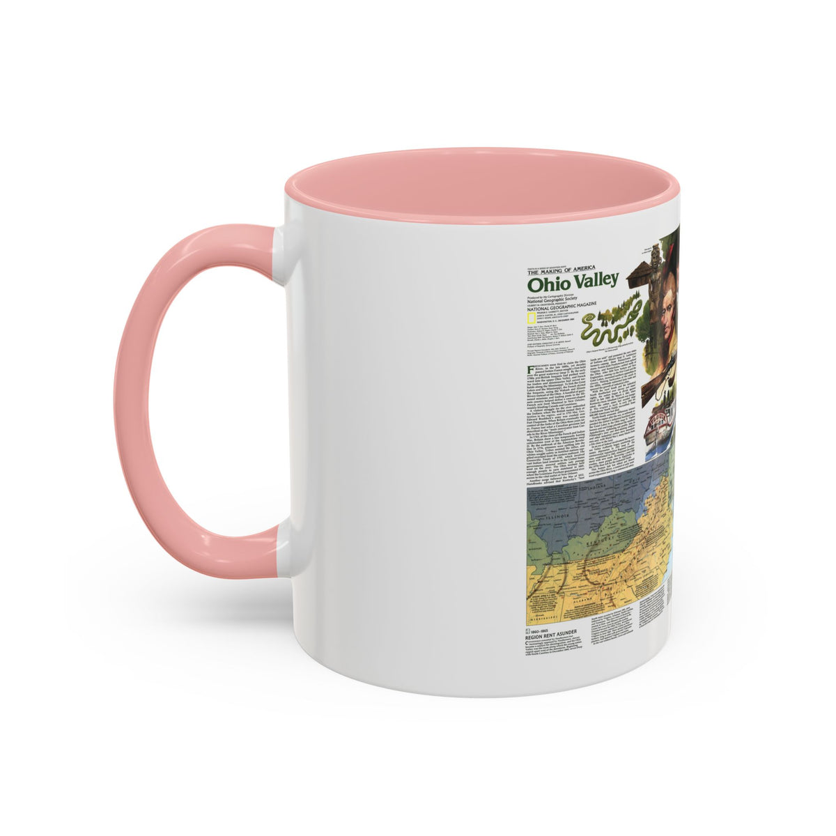USA - Ohio Valley 2 (1985) (Map) Accent Coffee Mug