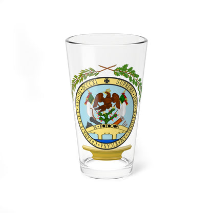 Sello de la Junta Nacional de Zitácuaro (Mexico) (Coat of Arms) Pint Glass 16oz
