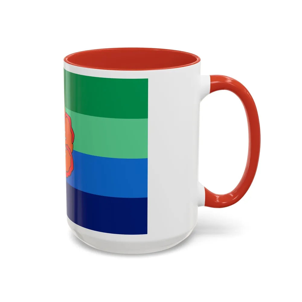 Flag of Angaur Palau - Accent Coffee Mug-Go Mug Yourself