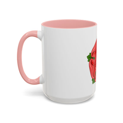 Red Rose Badge of Lancaster - Accent Coffee Mug