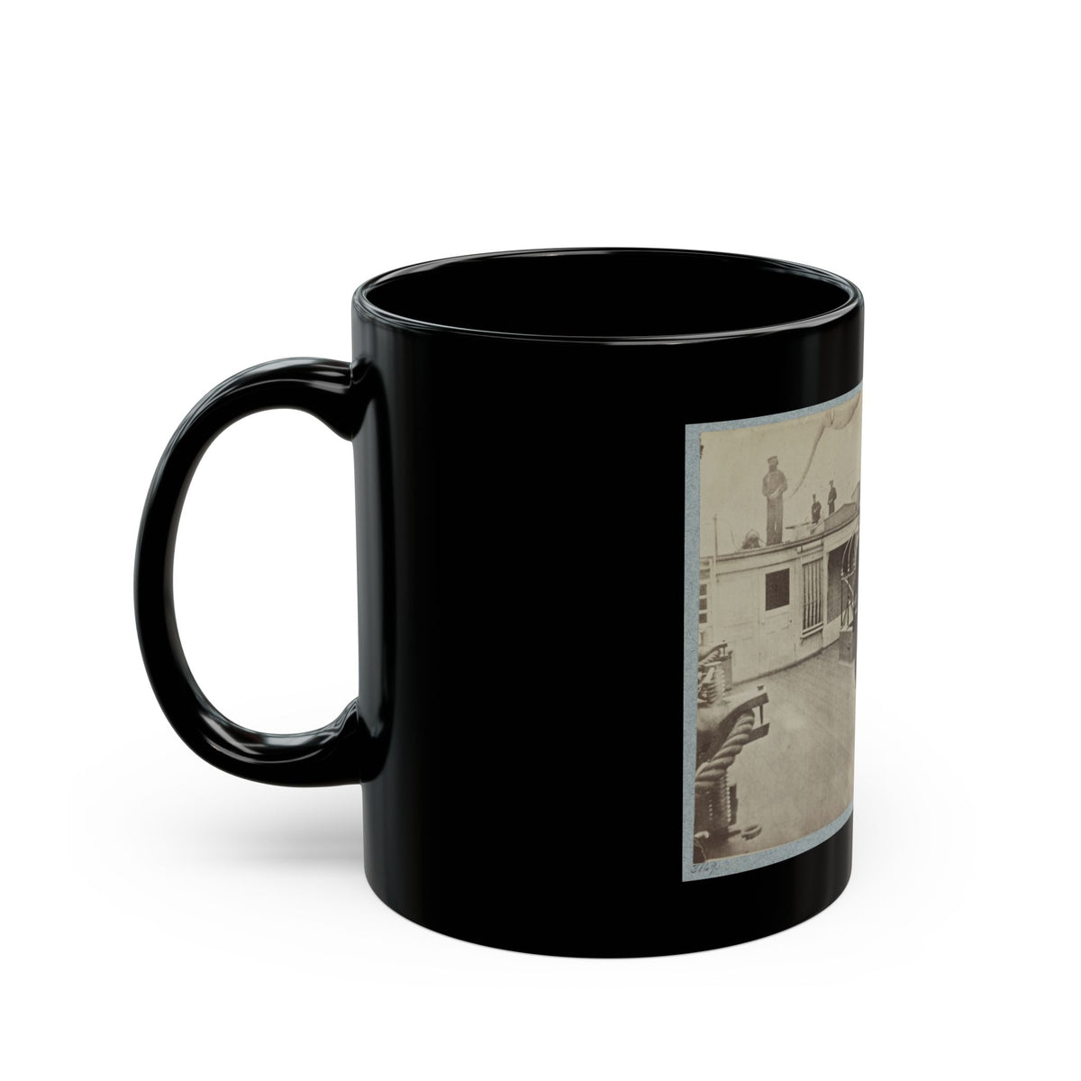 Admiral Farragut And Captain Drayton On Deck Of U.S. Frigate Hartford 001 (U.S. Civil War) Black Coffee Mug