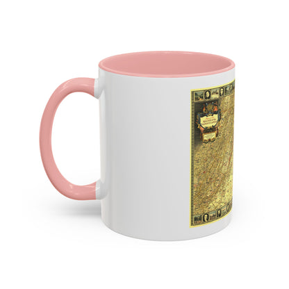 USA - Washington, Historic and Scenic (1939) (Map) Accent Coffee Mug