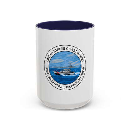 USCG Station Channel Islands Harbor (U.S. Coast Guard) Accent Coffee Mug