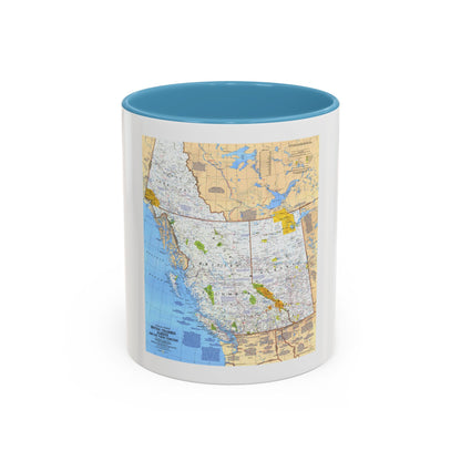 Canada - British Columbia, Alberta & Yukon (1978) (Map) Accent Coffee Mug