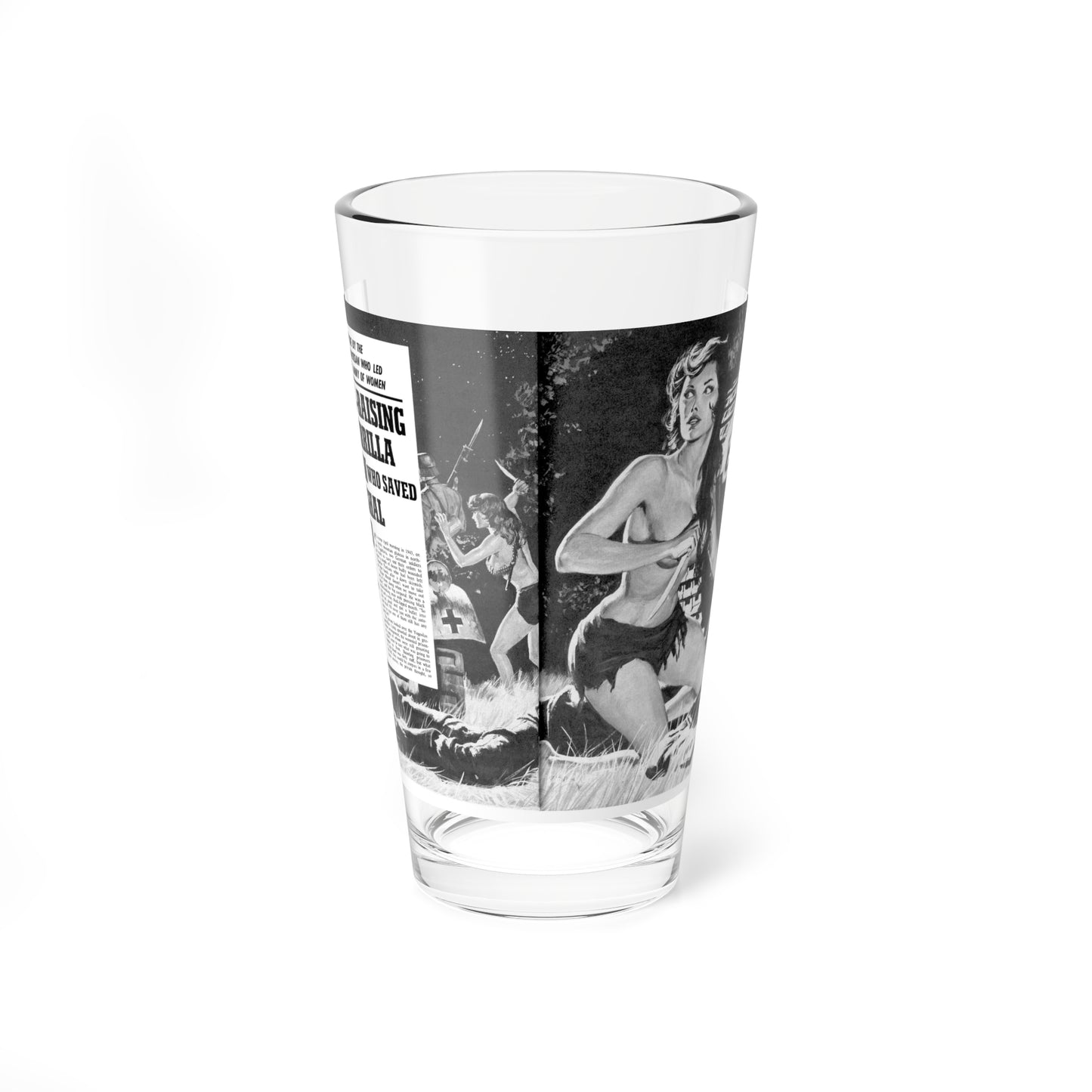 Hell-Raising Guerrilla Queen who saved Marshal Tito, Real Combat, June 1970 - Pint Glass 16oz