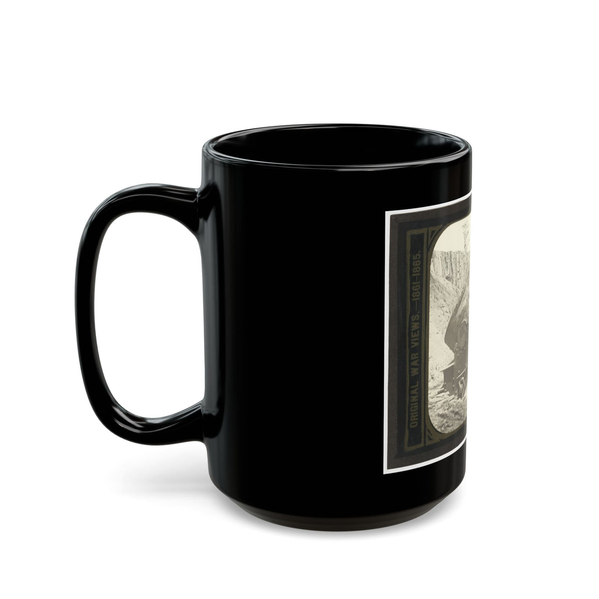 Battery No. 4 Near Yorktown Mounting Ten 13 Inch Mortars Each Weighing 20,000 Pounds. South End (U.S. Civil War) Black Coffee Mug