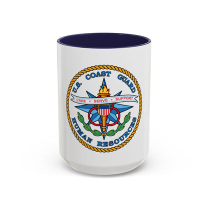 USCG Human Resources (U.S. Coast Guard) Accent Coffee Mug