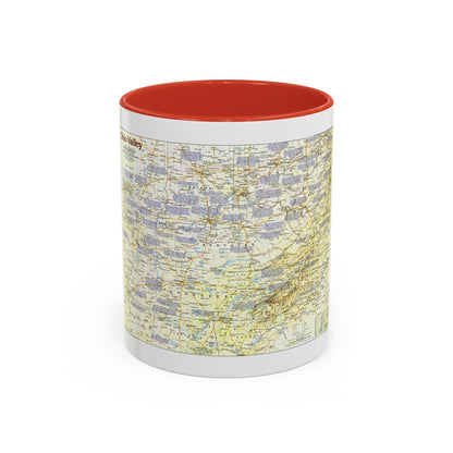 USA - Ohio Valley 1 (1985) (Map) Accent Coffee Mug
