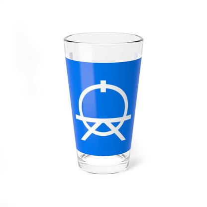 Flag of Okushiri Hokkaido 1906-1966 (Japan) Pint Glass 16oz