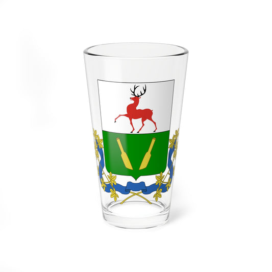 Coats of arms of Lukoyanov (Russia) (Coat of Arms) Pint Glass 16oz
