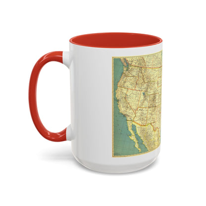 USA - The United States (1933) (Map) Accent Coffee Mug