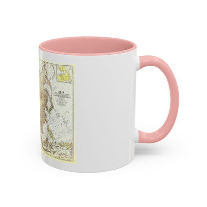 Asia and Adjacent Areas (1951) (Map) Accent Coffee Mug