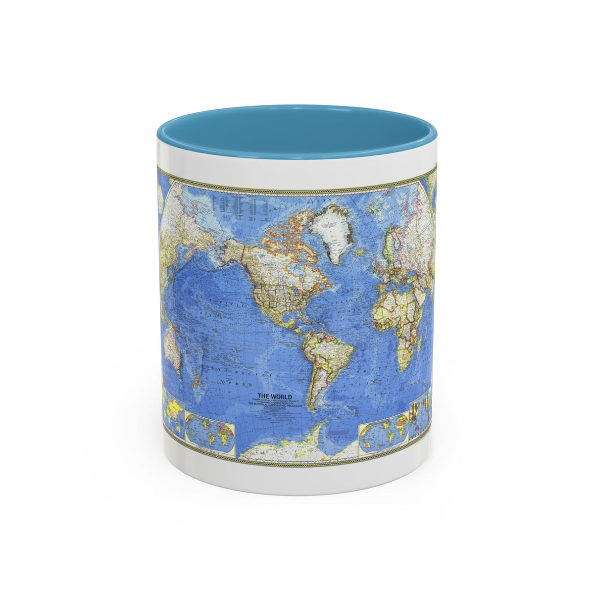 World Map (1965) (Map) Accent Coffee Mug