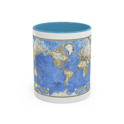 World Map (1965) (Map) Accent Coffee Mug