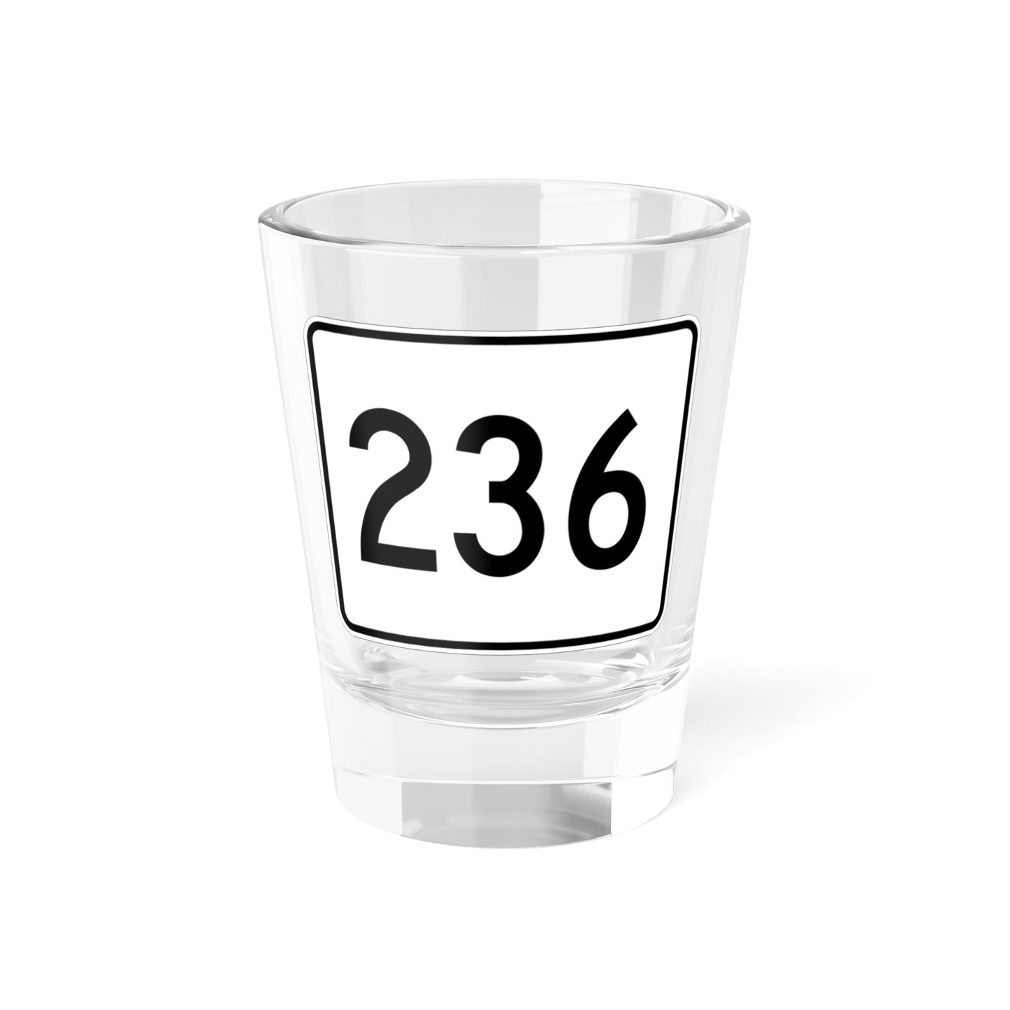 MA Route 236 (Massachusetts) (Road Sign) Shot Glass 1.5oz